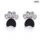 paw 12MM  design Rhinestone  Metal snap buttons