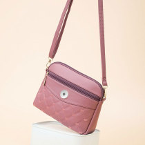 Large capacity bucket bag fashion embroidery love pu trendy women's bag fit 18mm snap button jewelry
