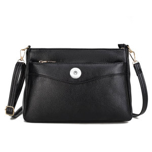 new crossbody shoulder bag large capacity soft leather fit 18mm snap button jewelry
