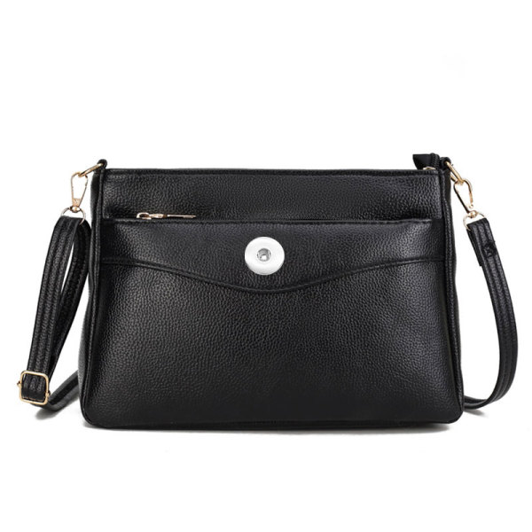 new crossbody shoulder bag large capacity soft leather fit 18mm snap button jewelry