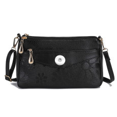 Flower Crossbody Shoulder Bag Ladies Armpit Small Satchel fit 18mm snap button jewelry