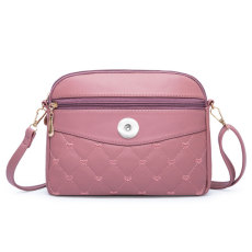 Large capacity bucket bag fashion embroidery love pu trendy women's bag fit 18mm snap button jewelry