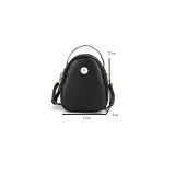 Crossbody bag solid color lychee pattern small round bag large capacity women's shoulder bag fit 18mm snap button jewelry