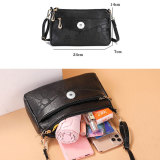 Flower Crossbody Shoulder Bag Ladies Armpit Small Satchel fit 18mm snap button jewelry