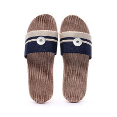 linen slippers non-slip summer home mute fit18&20MM  snaps jewelry