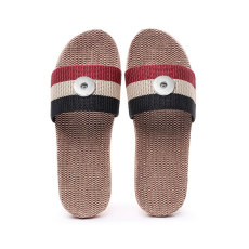linen slippers non-slip summer home mute fit18&20MM  snaps jewelry