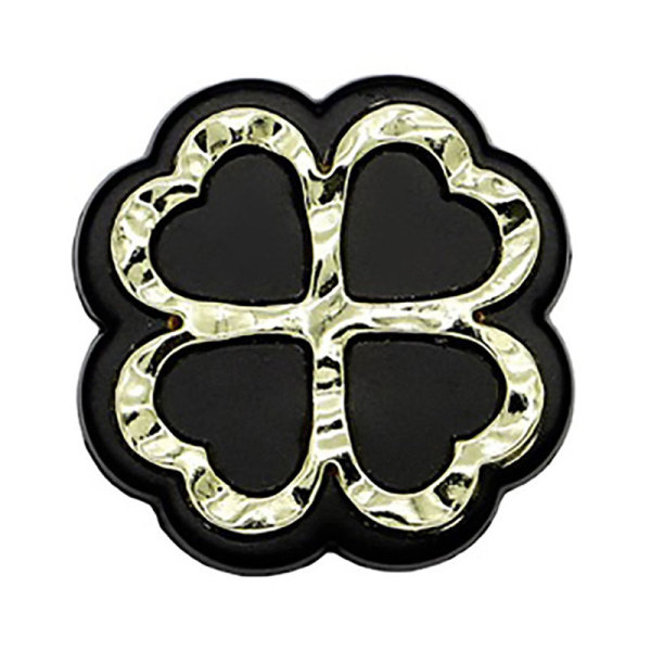 20MM  Vintage Clover Spray Paint silver  snap buttons