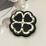 20MM  Vintage Clover Spray Paint silver  snap buttons