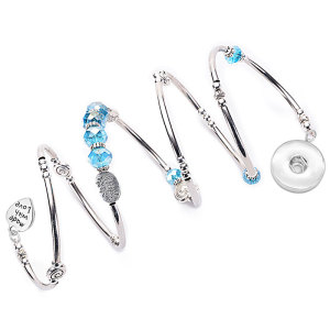 Hand-beaded multi-turn winding bracelet Natural crystal tree of life fit18&20MM  snaps jewelry
