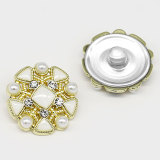 20MM pearl flower metal  snap buttons