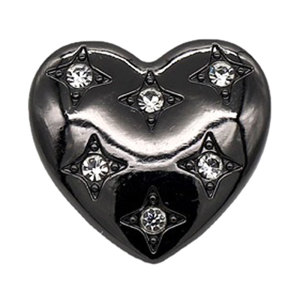 23MM Curved love rhinestones  metal  snap buttons