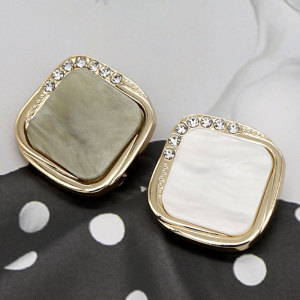 21MM shell rhinestones  metal  snap buttons