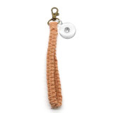 Cotton Rope Woven Bracelet Keychain fit 18mm snap button jewelry