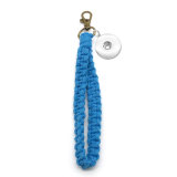 Cotton Rope Woven Bracelet Keychain fit 18mm snap button jewelry