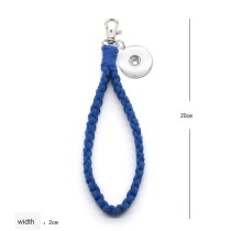 Cotton Rope Woven Bracelet Keychain fit 18mm snap button jewelry