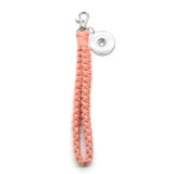 Cotton Rope Woven Bracelet Keychain fit 18mm snap button jewelry