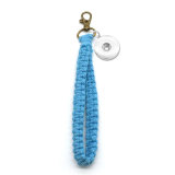 Cotton Rope Woven Bracelet Keychain fit 18mm snap button jewelry
