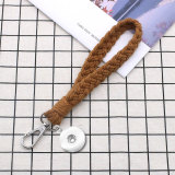 Cotton Rope Woven Bracelet Keychain fit 18mm snap button jewelry