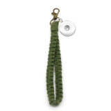 Cotton Rope Woven Bracelet Keychain fit 18mm snap button jewelry
