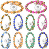 Alloy Beaded Adjustable Bracelet fit18&20MM  snaps jewelry