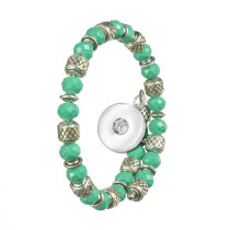 Alloy Beaded Adjustable Bracelet fit18&20MM  snaps jewelry