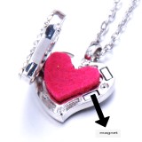 Stainless Steel Diamond Cutout Pendant Open Multiple Style Heart Aroma Perfume Essential Oil Diffuser Necklace