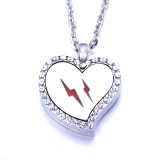 Stainless Steel Diamond Cutout Pendant Open Multiple Style Heart Aroma Perfume Essential Oil Diffuser Necklace