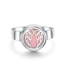 Stainless Steel Hollow Aroma Diffuser Ring Adjustable Tree of Life Stainless Steel Couple Ring