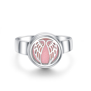 Stainless Steel Hollow Aroma Diffuser Ring Adjustable Tree of Life Stainless Steel Couple Ring