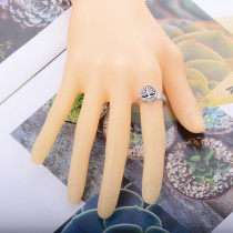 Stainless Steel Hollow Aroma Diffuser Ring Adjustable Tree of Life Stainless Steel Couple Ring