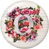 20MM Alphabet snap button 26 words glass  interchangable snaps jewelry