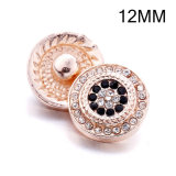 3styles 12MM  design Rhinestone  Metal snap buttons