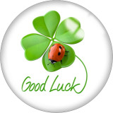 20MM Clover love happy easter glass snaps buttons