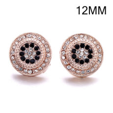 3styles 12MM  design Rhinestone  Metal snap buttons