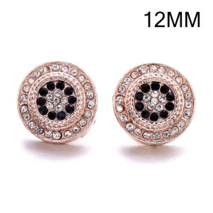 3styles 12MM  design Rhinestone  Metal snap buttons