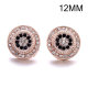 3styles 12MM  design Rhinestone  Metal snap buttons