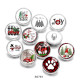 20MM Halloween Snowman glass snaps buttons