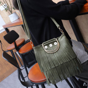 Iron Tote Tassel Bag Shoulder Crossbody Bag fit 18mm snap button jewelry