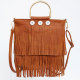 Iron Tote Tassel Bag Shoulder Crossbody Bag fit 18mm snap button jewelry