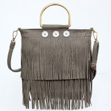 Iron Tote Tassel Bag Shoulder Crossbody Bag fit 18mm snap button jewelry