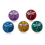 20MM Dragonfly Enamel design  Metal snap buttons
