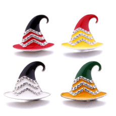 20MM Halloween Hat enamel design  Metal snap buttons