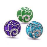 20MM rhinestones enamel design  Metal snap buttons