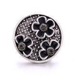 20MM  flower enamel Rhinestones   design  Metal snap buttons
