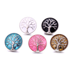 20MM tree of life enamel design  Metal snap buttons