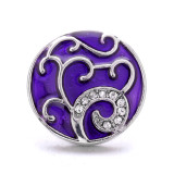 20MM rhinestones enamel design  Metal snap buttons