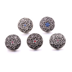 20MM  Rhinestones   design  Metal snap buttons