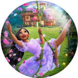 20MM Cartoon Music princess glass snaps buttons