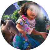 20MM Cartoon Music princess glass snaps buttons