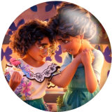 20MM Cartoon Music princess glass snaps buttons